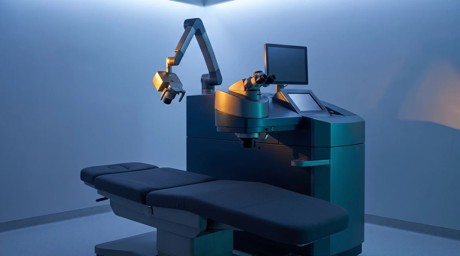 Equipamento de laser usado na cirurgia refrativa